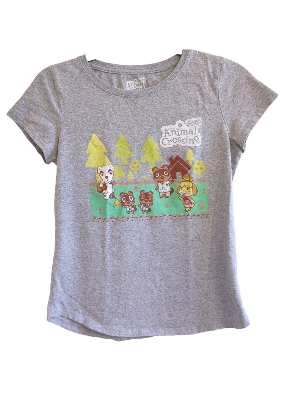 Animal Crossing Graphic Tee Kids XL Gray